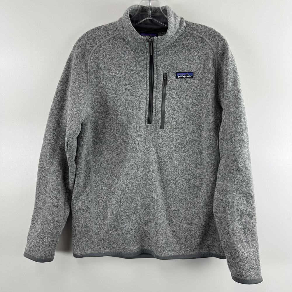 Patagonia Men’s Small Gray Better Sweater 1/4 Zip Fleece Pullover Jacket Outdoor
